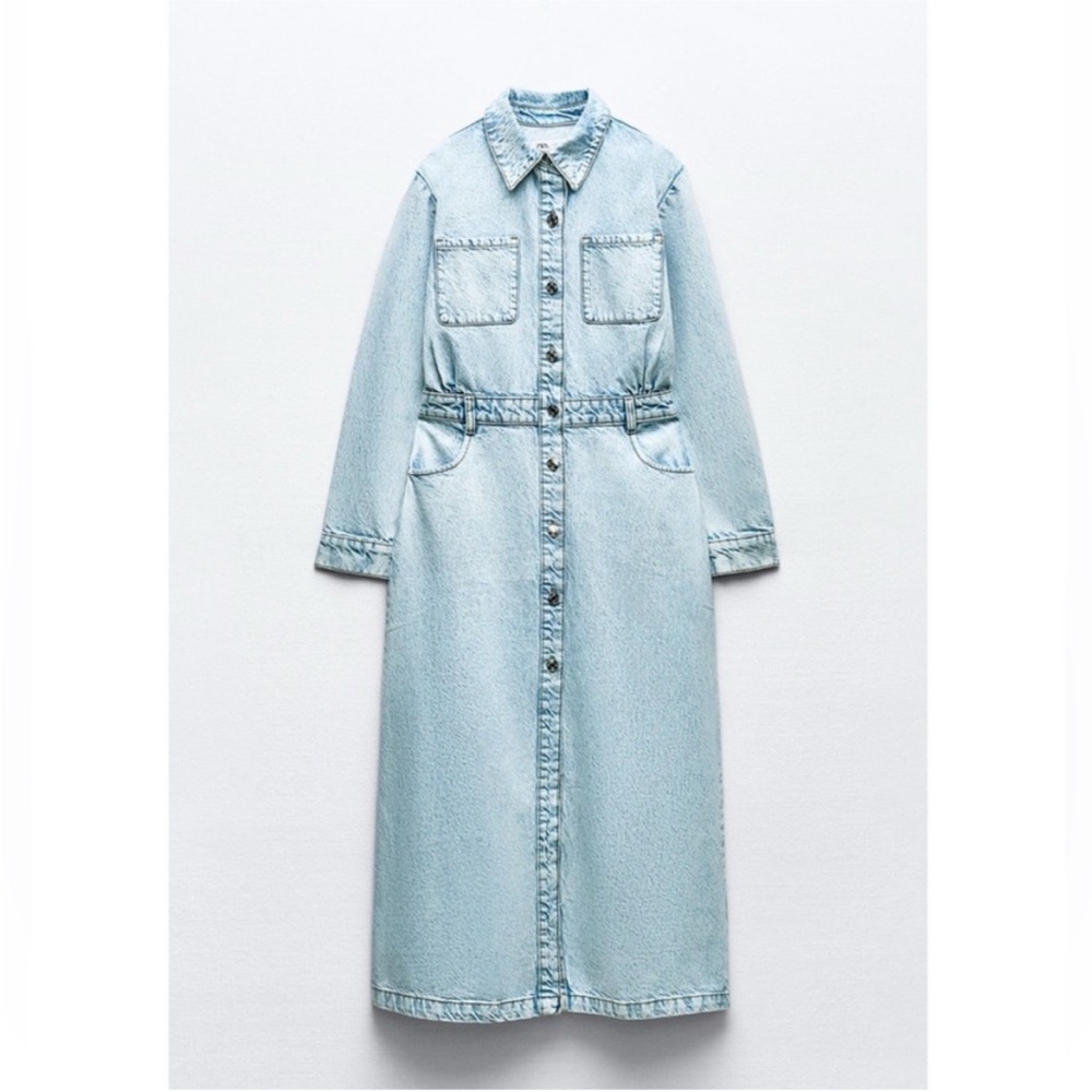 Zara Long Denim Dress